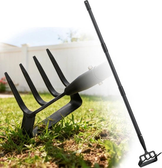 Scozzese 2-in-1 - Stivale per Giardini - Stivale con Supporto per Salita/Cultivatore - Lame in Acciaio Lunghe 120 cm - Leggero - Attrezzatura di Sicurezza - Consigli di Manutenzione - Attrezzi da Giardino