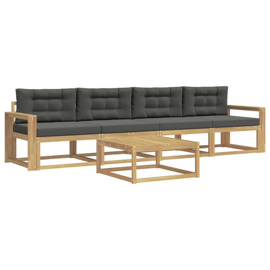 Set di divani da esterno 4 pz Bianco e Antracite 3386031