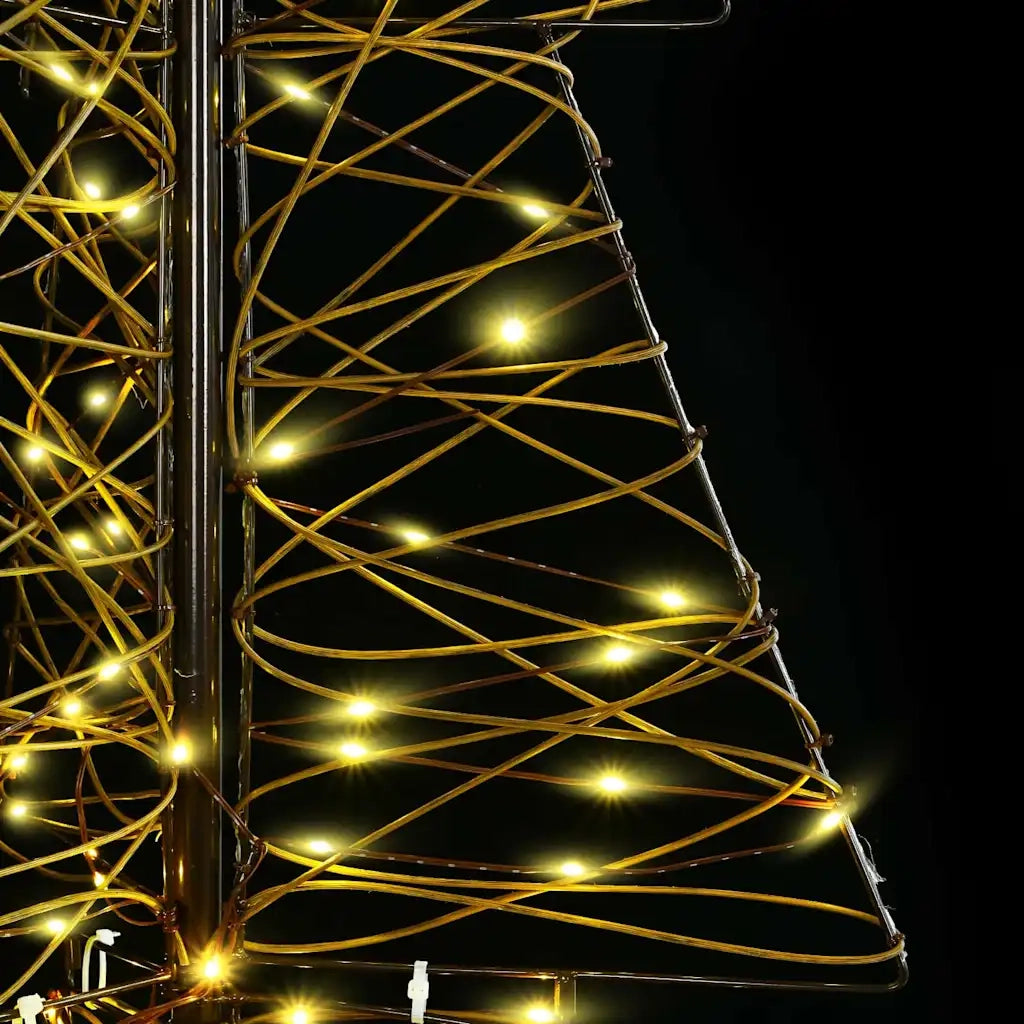 Albero di Natale con 100 LED Bianco caldo 120 cm Rattan 42019220