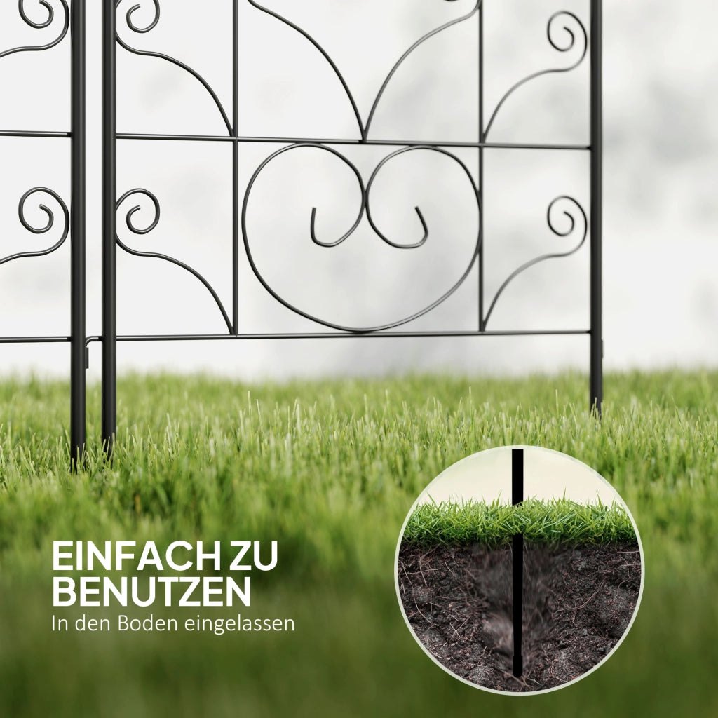 SPALLIERA Set da 2 pezzi 50x120 cm Metallo Nero