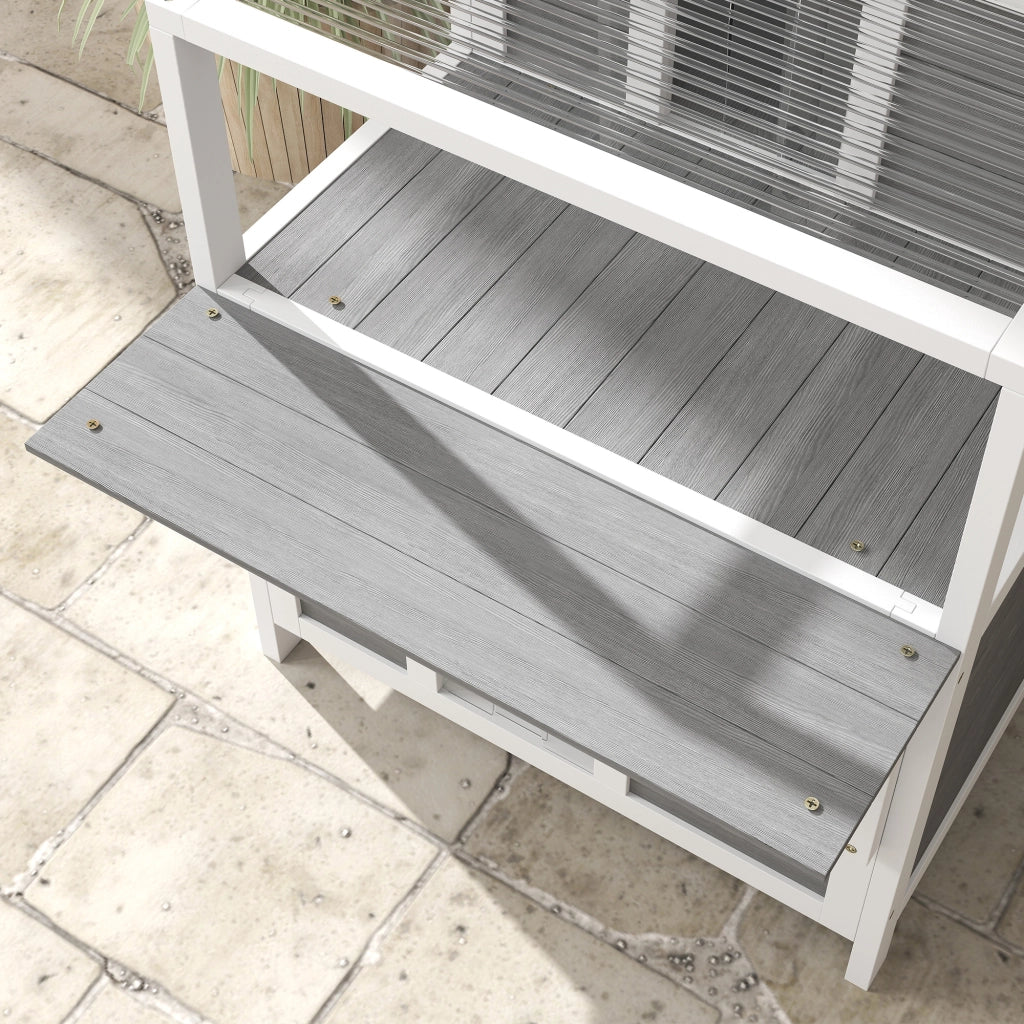 Casetta per gatti 2 livelli con balcone ¨C Minimal ¨C grigio chiaro
