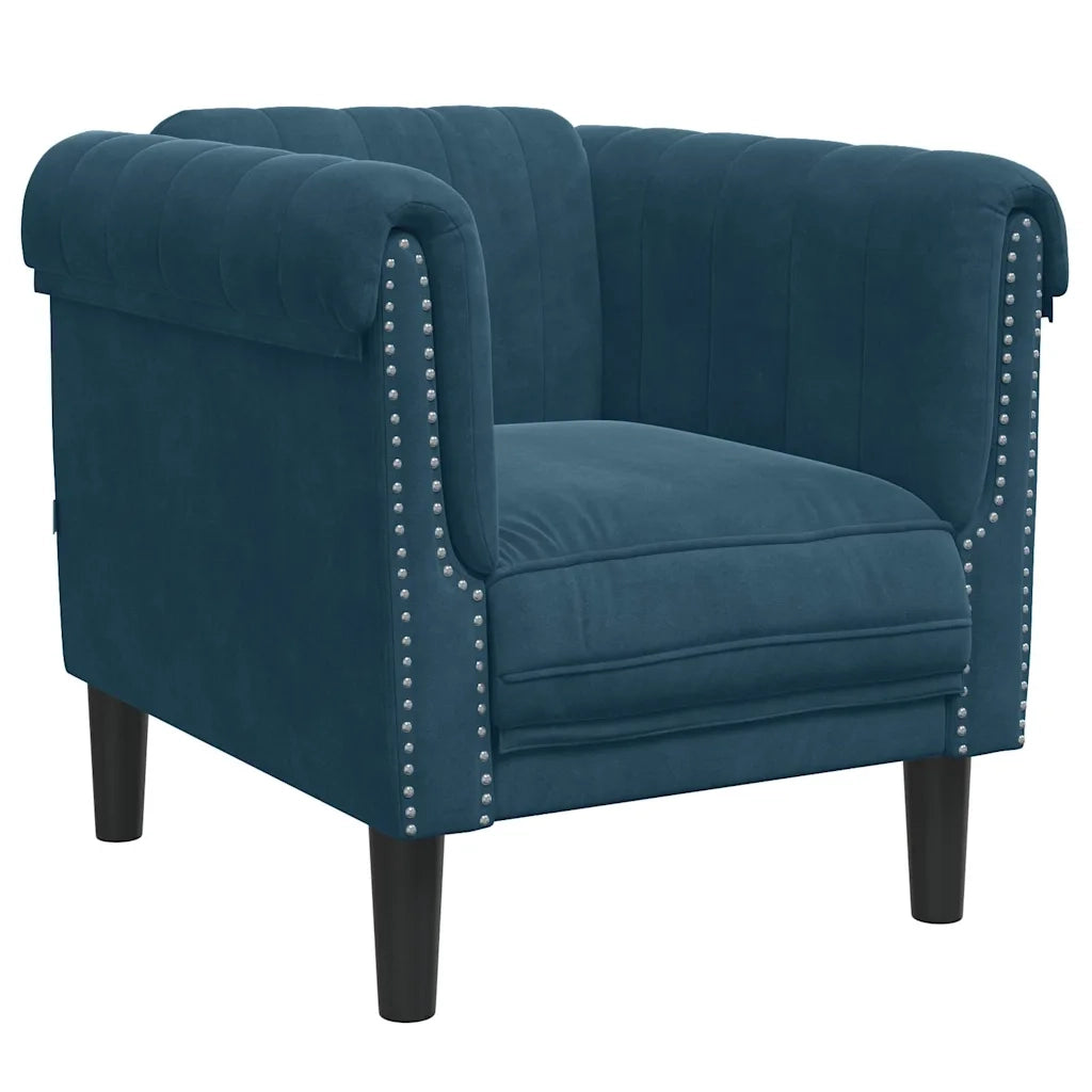 Set di Divani 3 pz Blu in Velluto 3209217