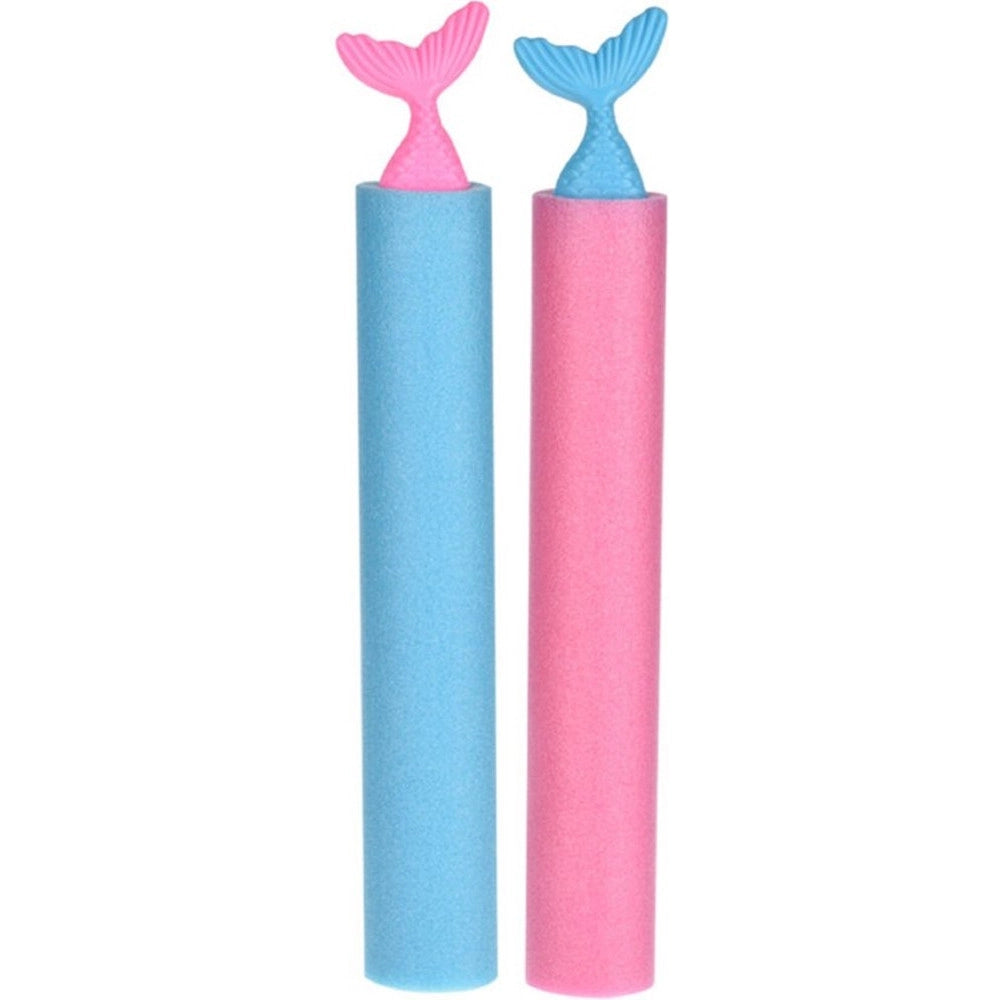Trade Shop - Tubo Pompa Pistola Spara Acqua Schiuma 35x5cm Con Coda Sirena Divertimento Estate 6559070 -