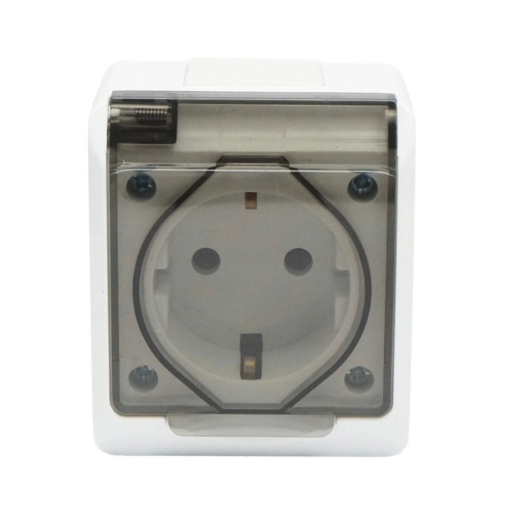Presa  PT 16A,  250V IP44 coperchio trasparente