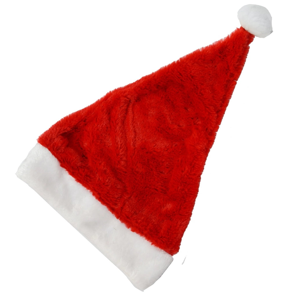 KIT SET 2 PZ MAURY'S CAPPELLO BABBO NATALE FINITURA PELUCHE DIAMETRO 27 CM 36H CM