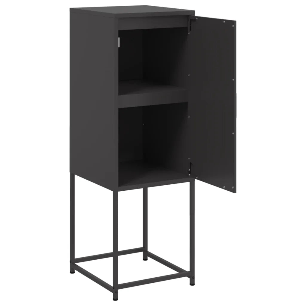 Credenza | Madia | Buffet da pranzo | Armadio da pranzo Nera 36x39x107 cm in Acciaio