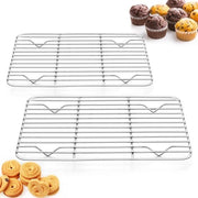 Set di raffreddamento per 2 - acciaio inossidabile - padelle tegami grigliate - resistente alla lavastoviglie - 215 x 16 x 15 cm