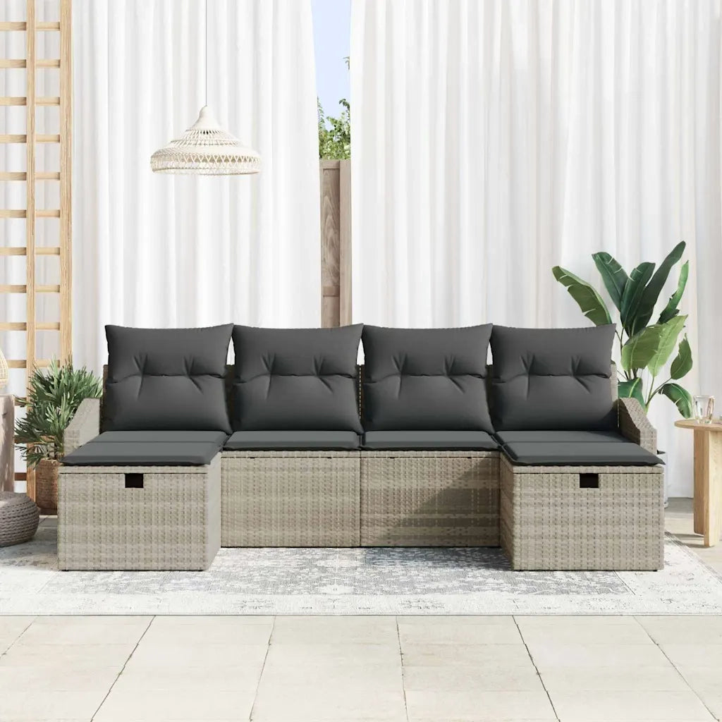 Set di divani con cuscino 6 pcs polyrattan 3360653