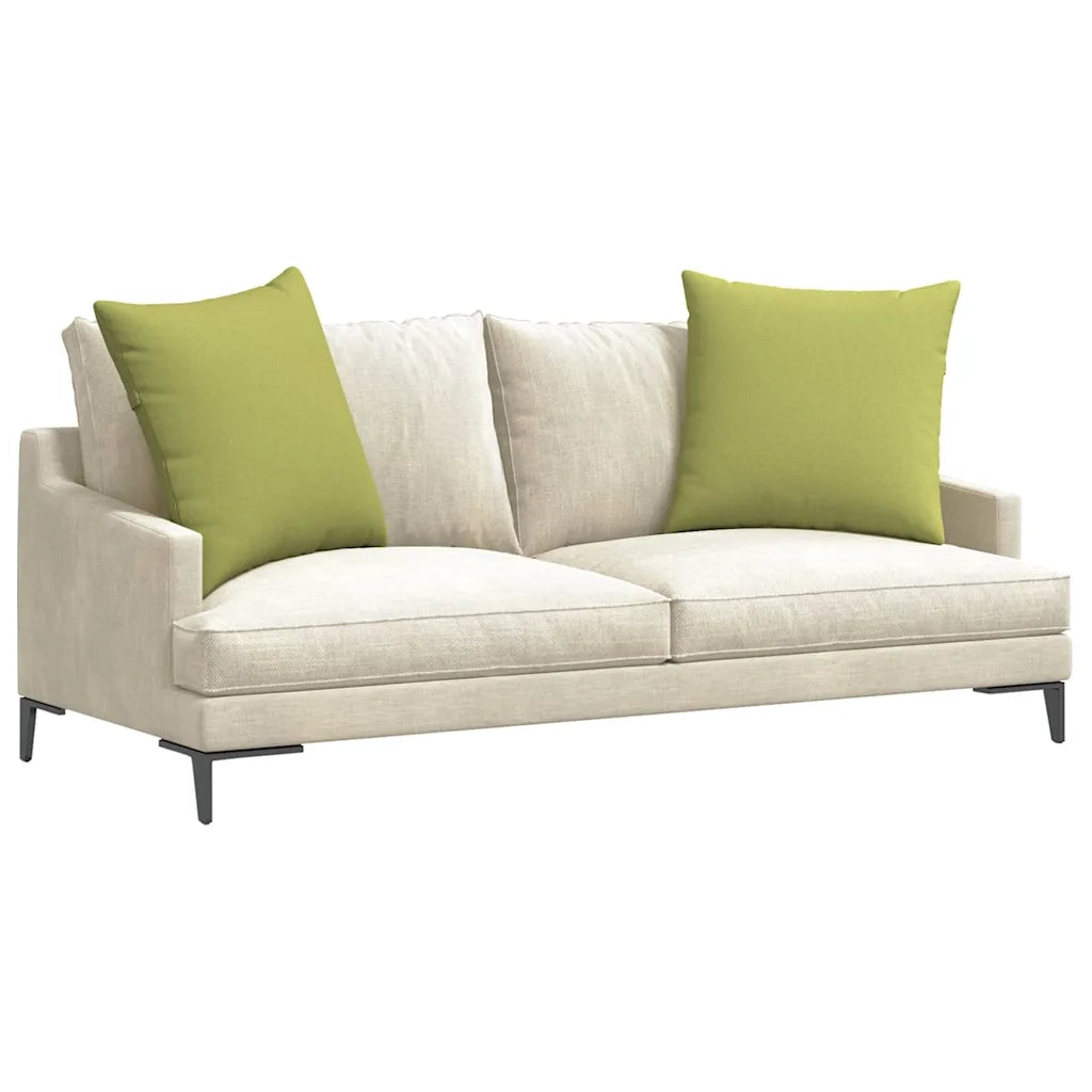 Cuscini da Divano 2 pz-Set di 2 Cuscini per Sofa Verde chiaro 80 x 80 cm Tessuto