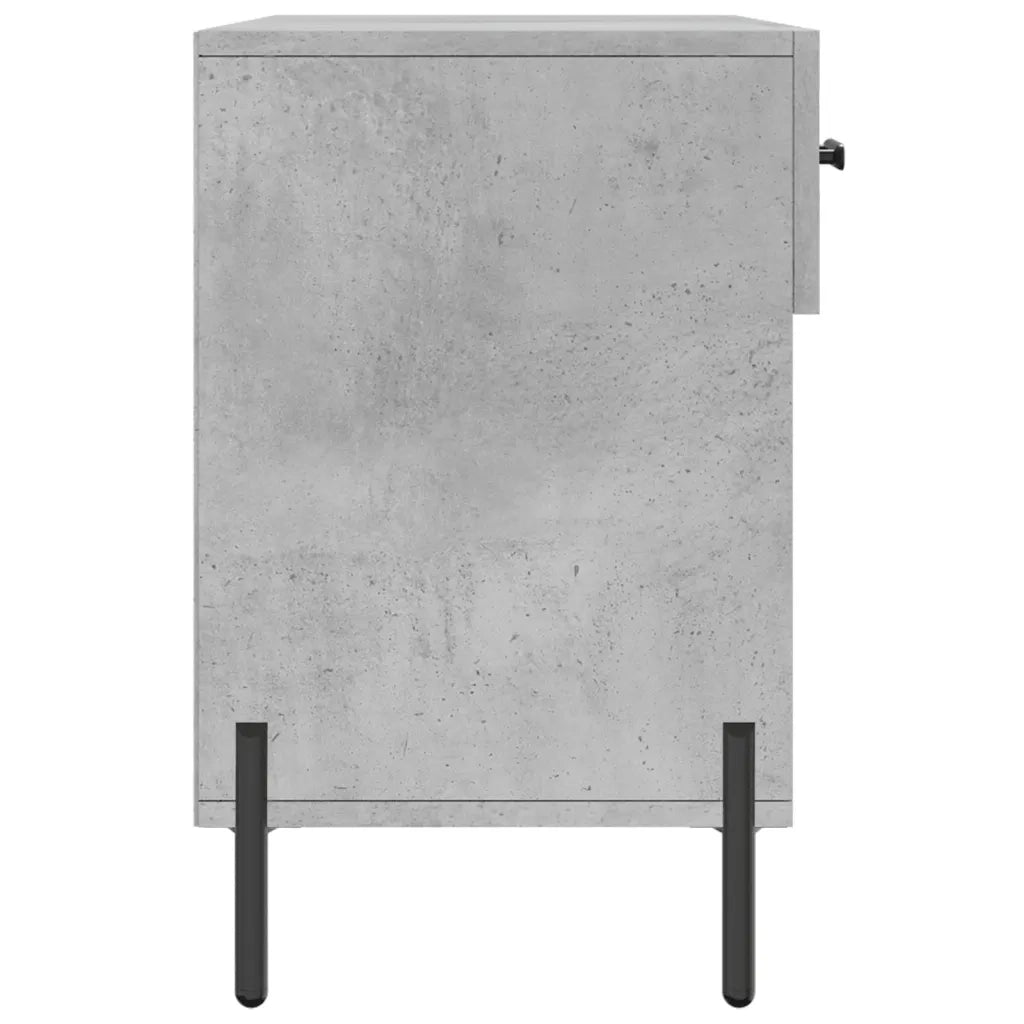 Panca Porta Scarpe-Sgabello-Panca Scarpiera Grigio Cemento 102x35x55cm Legno Multistrato 133236
