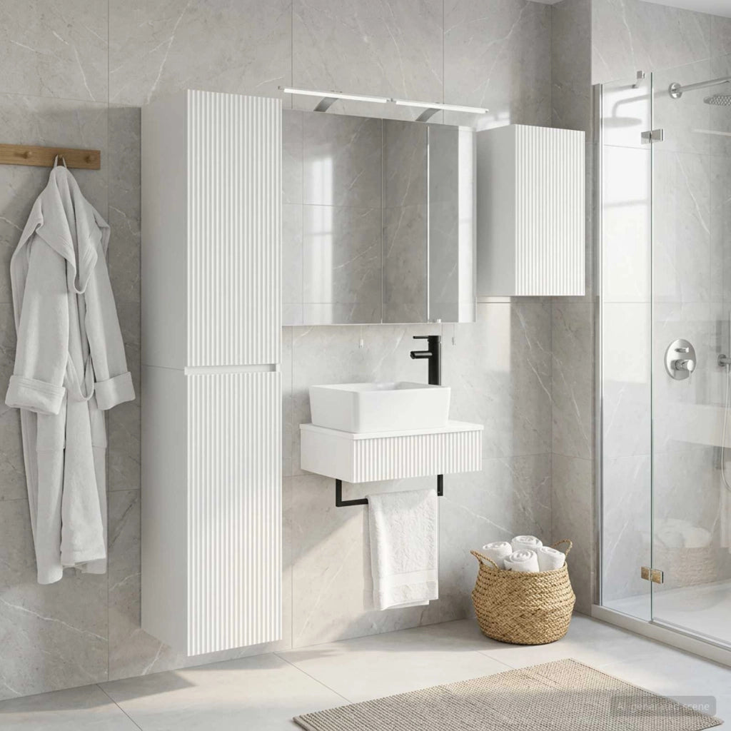 Set di mobili per il bagno 5 pz Bianco 3407263