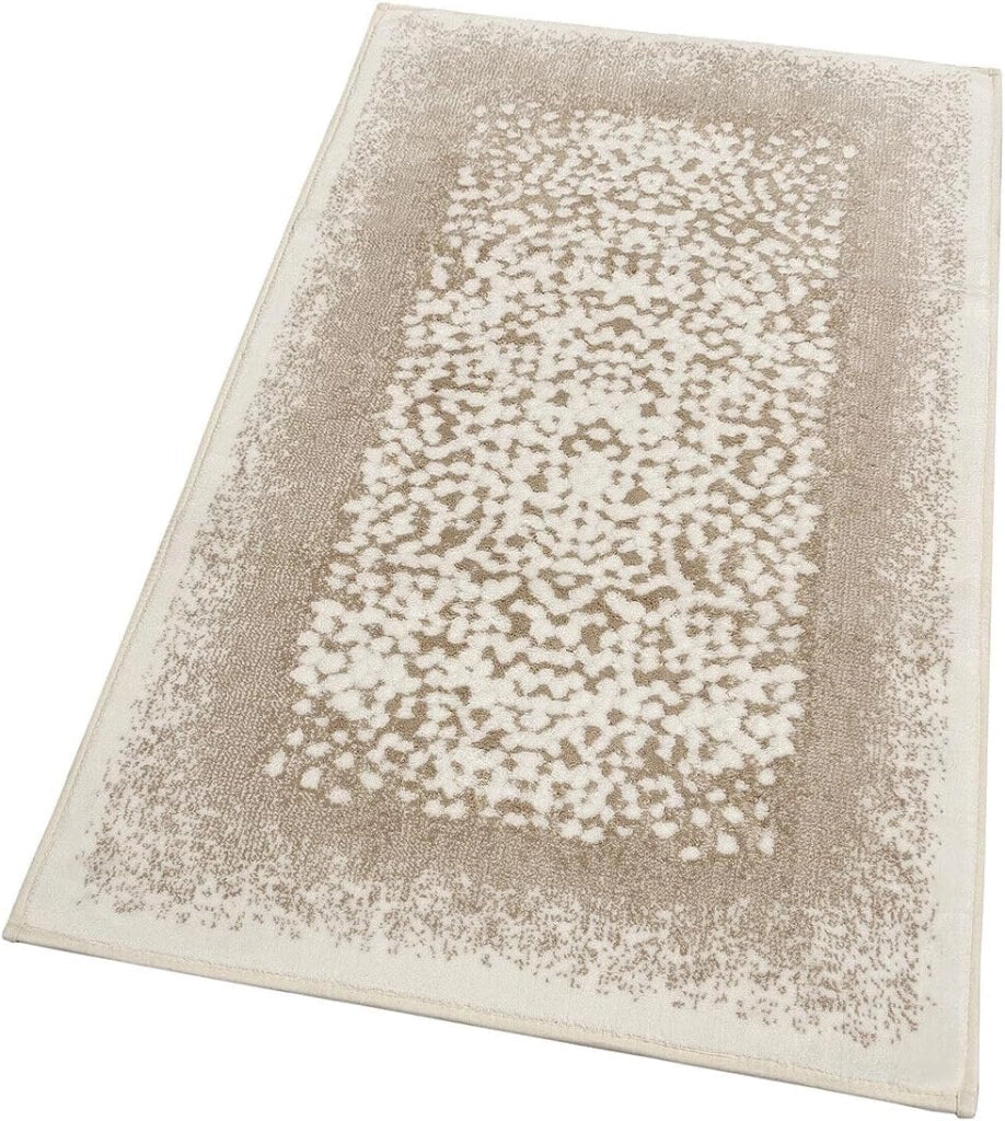 Tappeto Bagno Vintage Camera Scendiletto 80x120 Cm Morbido Cotone Assorbente Antiscivolo Beige