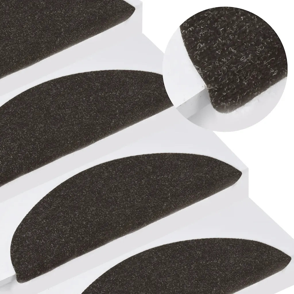 Tappetini Autoadesivi per Scale 10 pz | Gradini per Scale Neri 56x17x3 cm