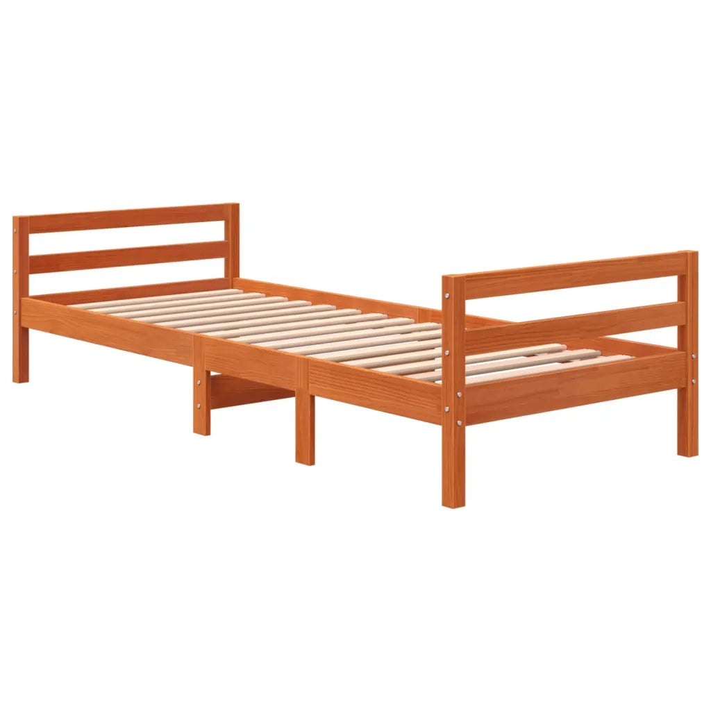 Letto singolo | Letto per adulti | Letto senza Materasso Marrone Cera 80x200 cm Legno di Pino