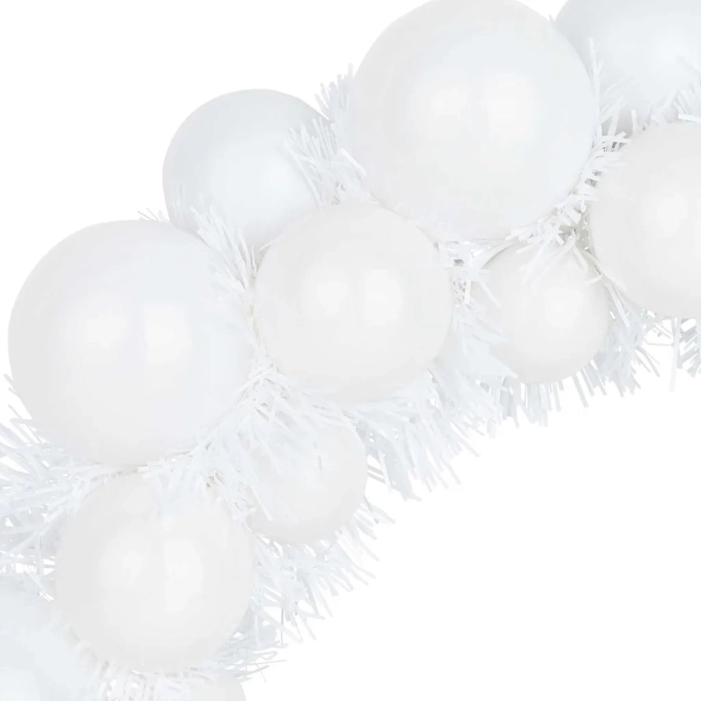 Corone di Palline di Natale 2 pcs Bianco 33 x 33 x 7 cm 42019680