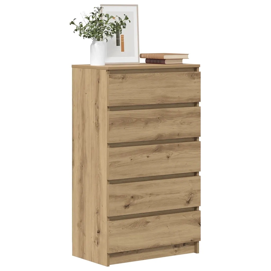 Cassettiera Rovere Artigianale 60x36x103cm in Legno Multistrato CFW2571837