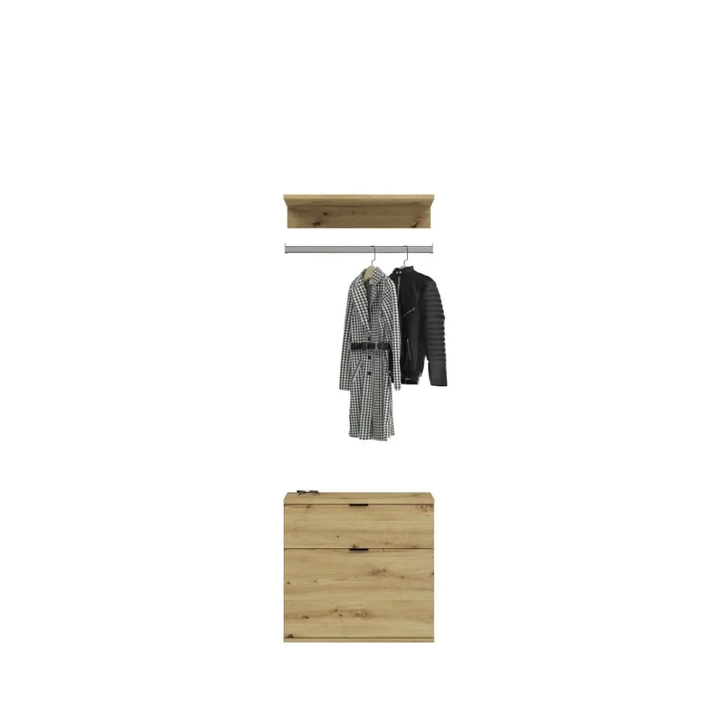 Mobile contenitore 2 cassetti – Rovere chiaro – BODITE
