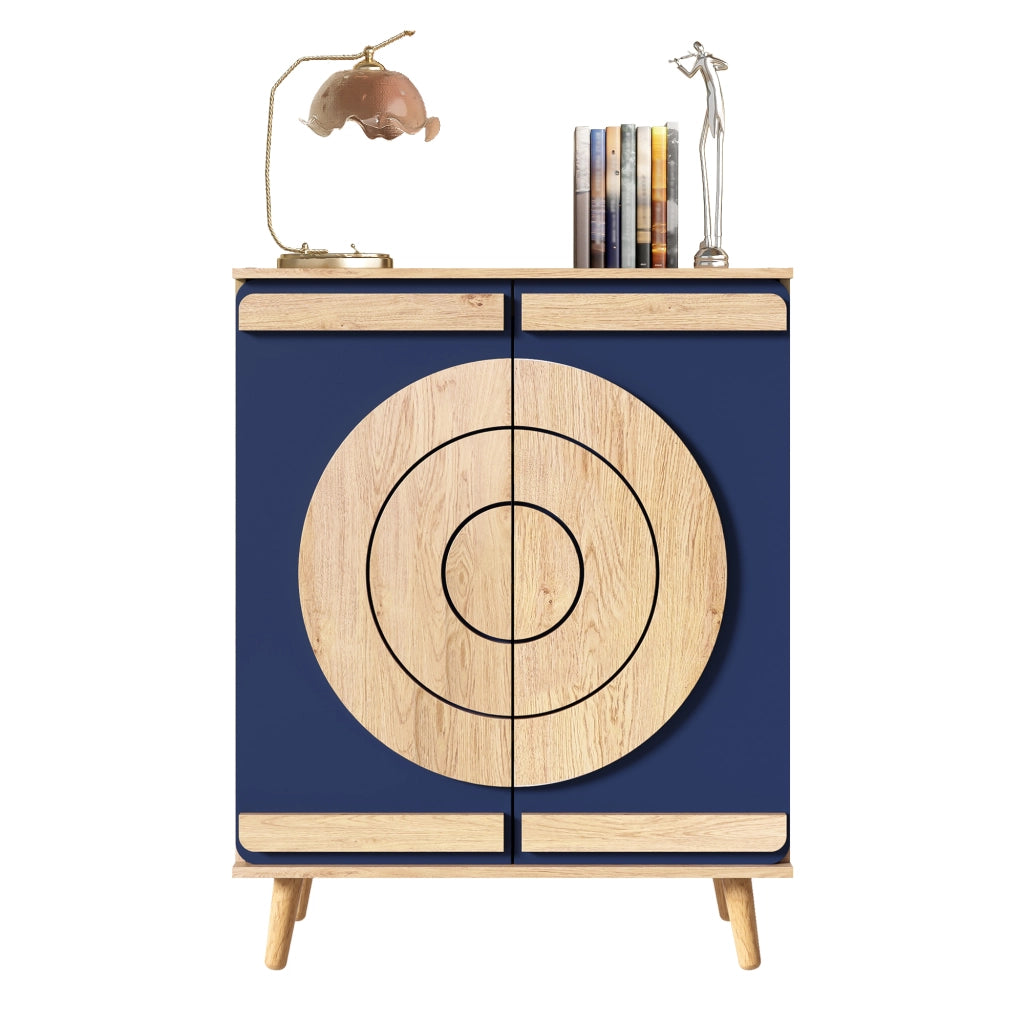 Scarpiera con Ante Geometriche e Ripiani ¨C Xylo ¨C Legno, Multilivello