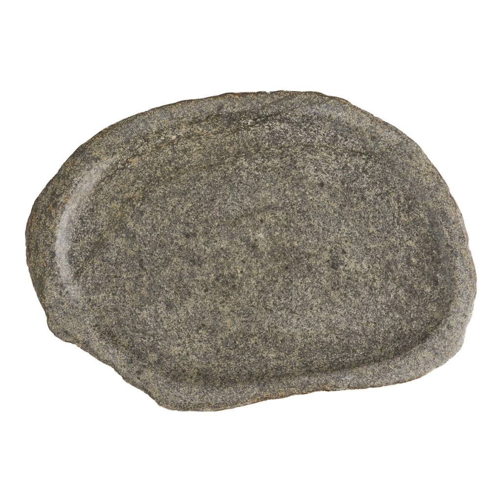 Vassoio da bagno Gara in pietra riverstone naturale 30x25 cm
