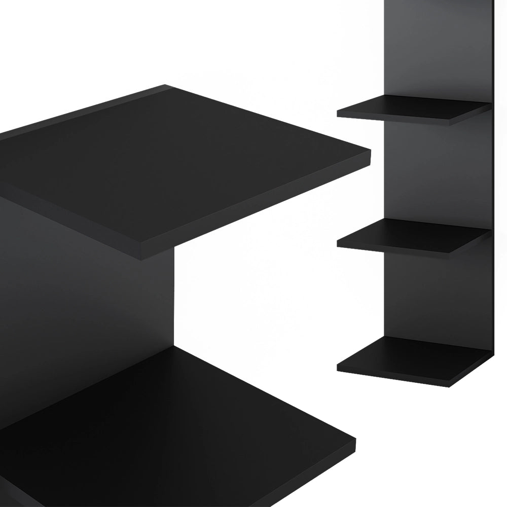 Vicco Scaffale a muro Nero 30 x 95 cm Set di 2