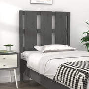 Testiera Letto Grigia 80,5x4x100 cm in Legno Massello di Pino 817967
