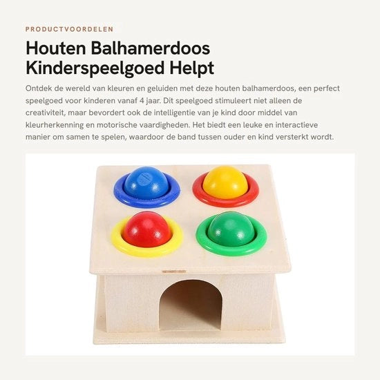 Set di costruzioni in legno per bambini - sviluppo intellettuale - riconoscimento dei colori - coordinazione mano-occhio - adatto per bambini di età superiore a 3 anni - set di attrezzi da martello