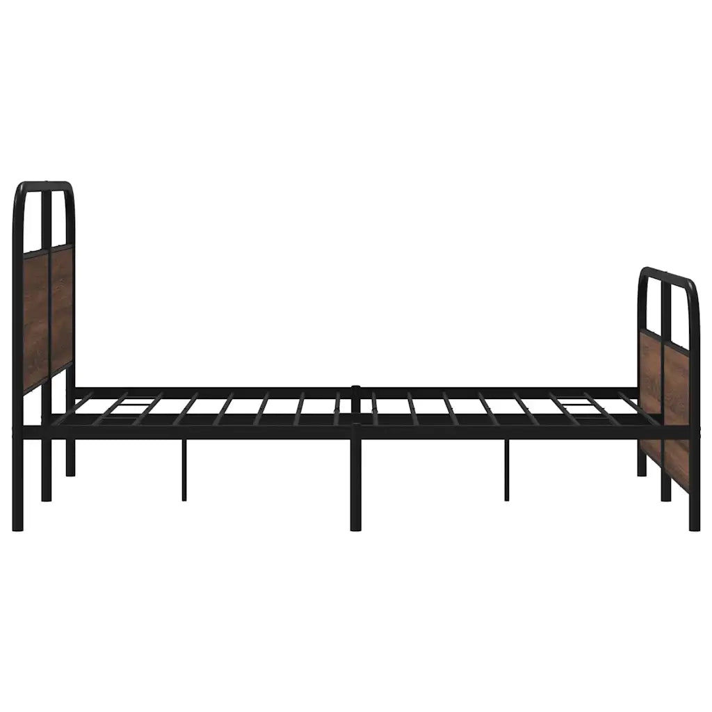 Giroletto senza Materasso-Struttura Letto Rovere Marrone 120x190 cm Truciolato 163730