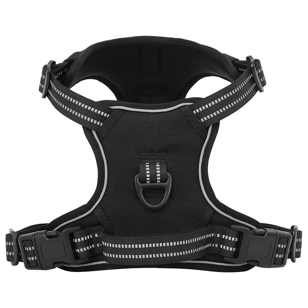 Pettorina per Cani con Strisce Riflettenti Regolabile Nera XL CFW4389954