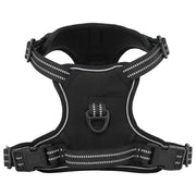 Pettorina per Cani con Strisce Riflettenti Regolabile Nera XL CFW4389954