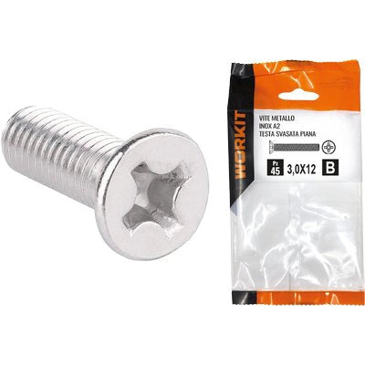 VITE METALLO TSP INOX A2 SELF WORKIT - CAVA PH FILETTO INTERO MM 6X20 CF=PZ 18- 5 confezioni