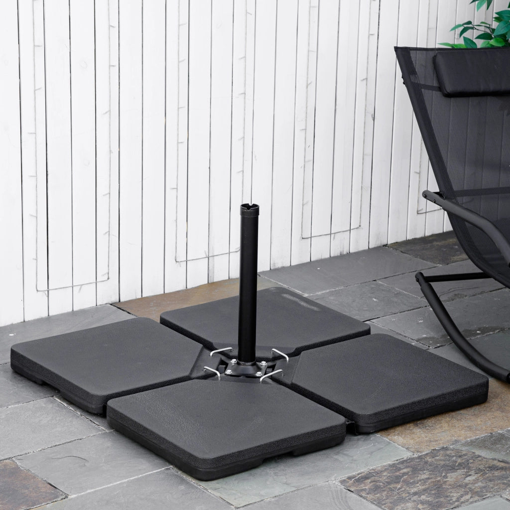 Base per ombrellone 4 pezzi con sabbia ¨C Minimal ¨C Grigio 60 kg