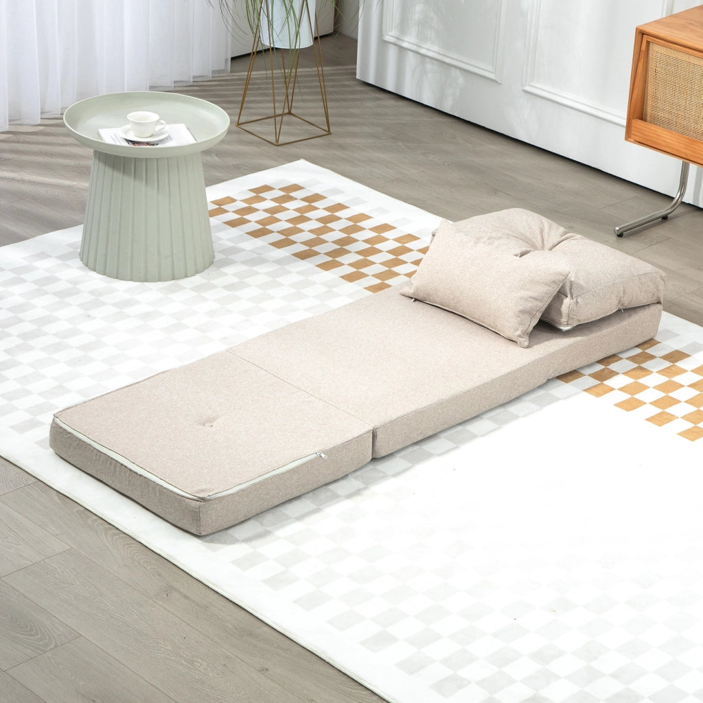 Poltrona letto regolabile ¨C zephmum ¨C beige con cuscino