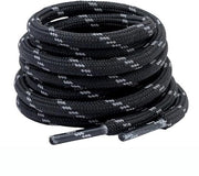 Vetture per stivali a rilievo rotondo lunghezza 50 cm - 2 paia - con riflessi - 5 mm di diametro corda di cotone intrecciata - corda per vita per bambini e adulti