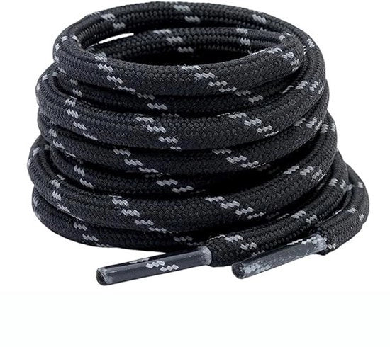 Vetture per stivali a rilievo rotondo lunghezza 50 cm - 2 paia - con riflessi - 5 mm di diametro corda di cotone intrecciata - corda per vita per bambini e adulti