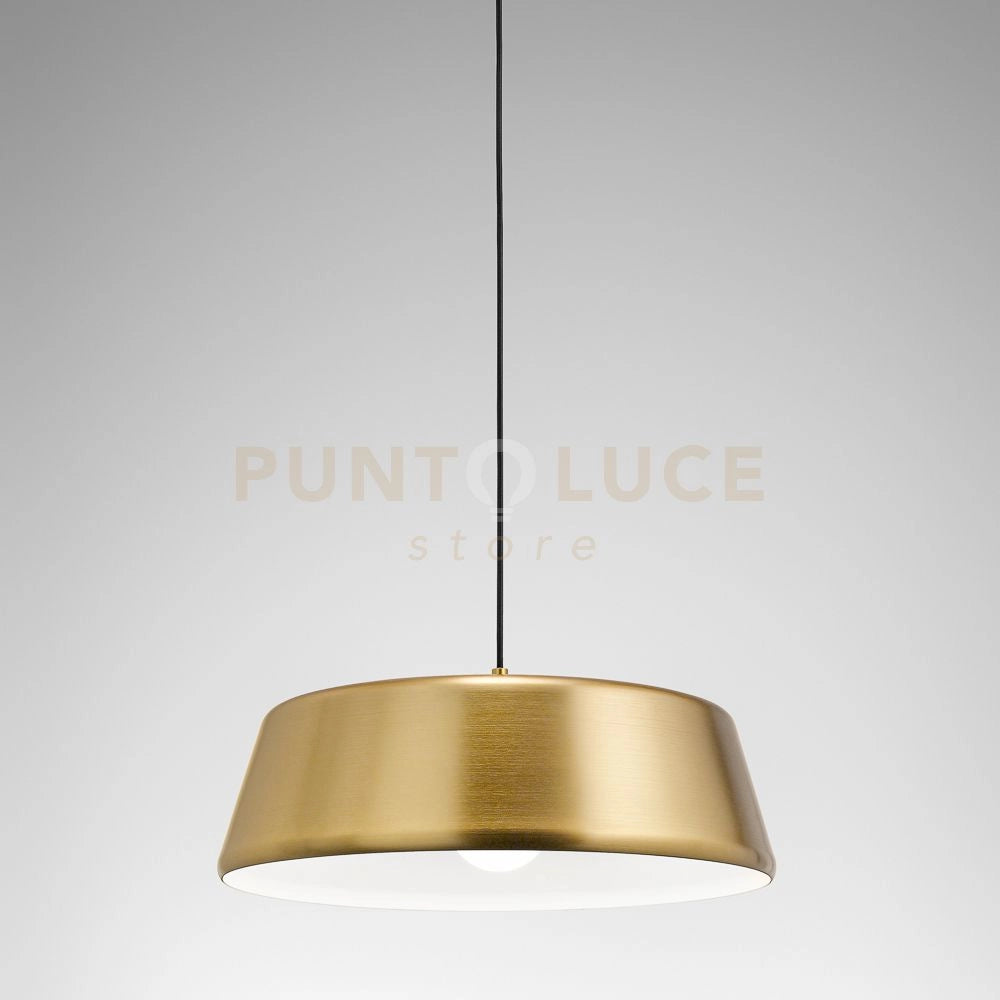 BLANCA S/P - LAMPADARIO A SOSPENSIONE OTTONE 1 LUCE ATTACCO E27 IN ALLUMINIO  D.50CM