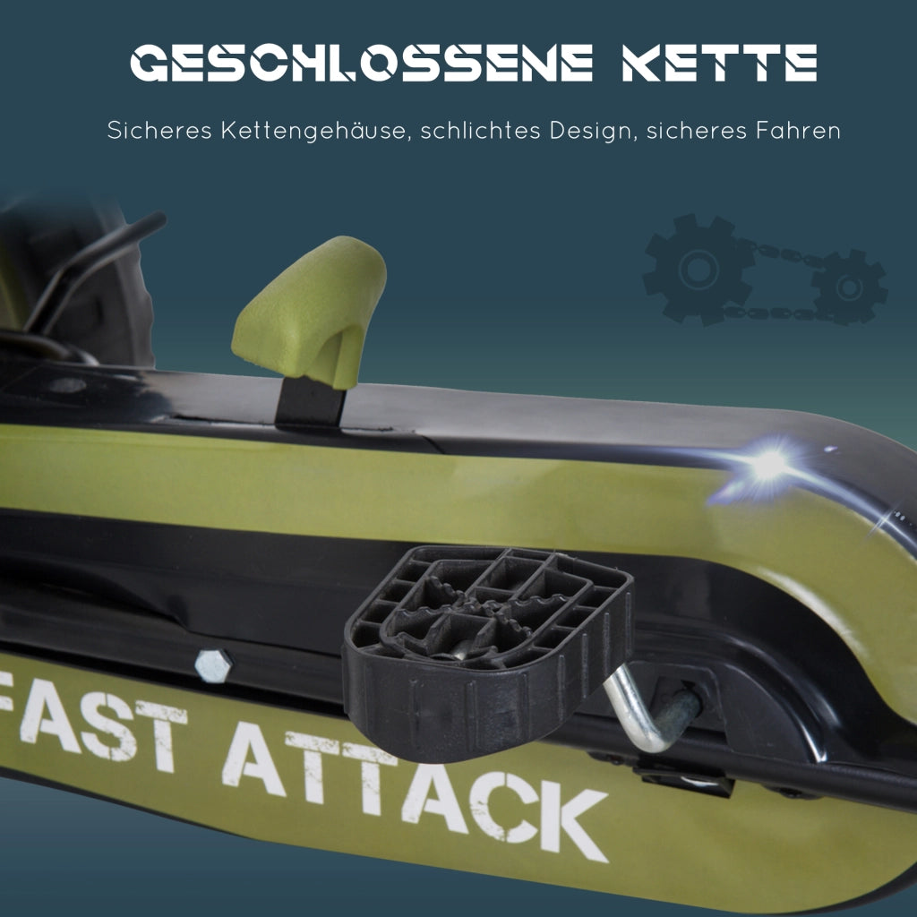 Go-Kart a Pedali con Freno a Mano ¨C Xylo ¨C Sedile Regolabile Verde 105x54x61cm