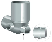 CURVA WC CON 3 ATTACCHI LATERALI AD INNESTO ø100X40X40X40   Idroweb