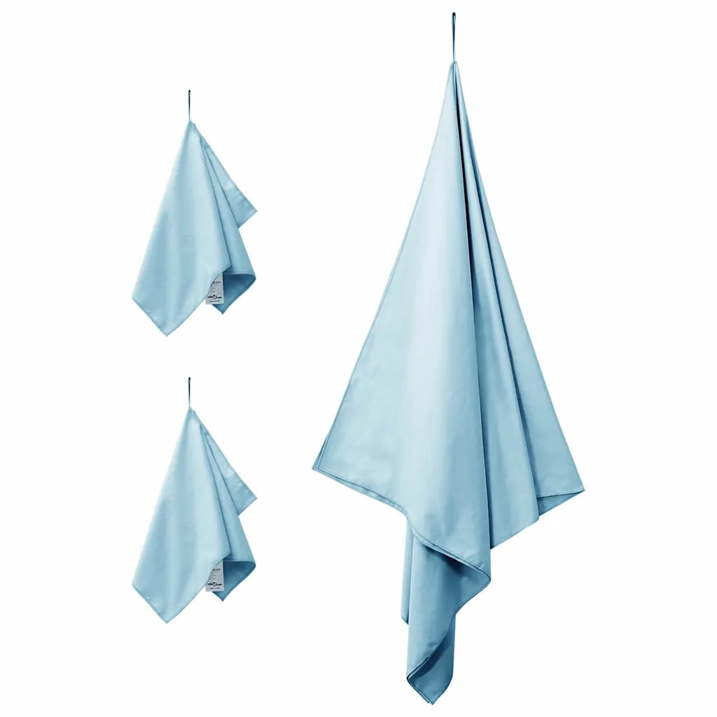 Set di Asciugamani Sportivi 3 pcs Blu Poliestere e poliammide 42011502