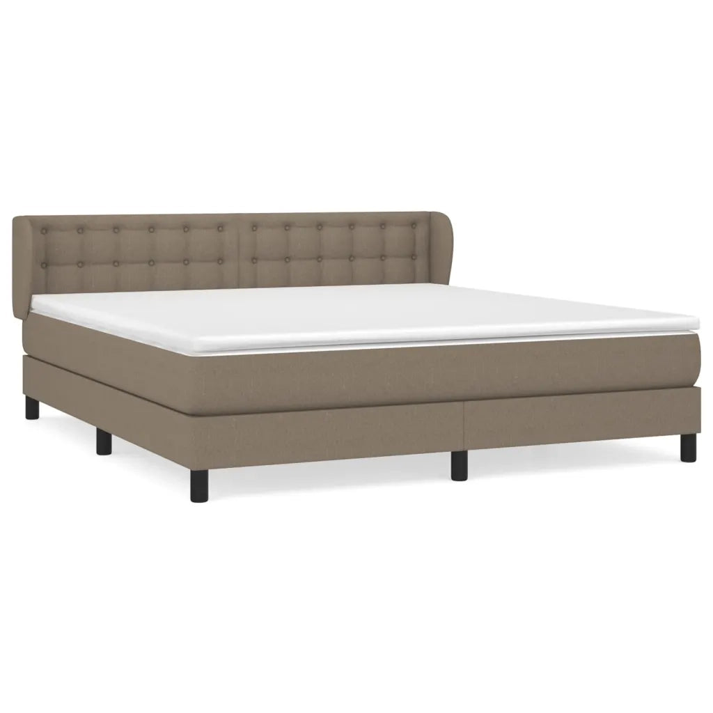 Giroletto a Molle con Materasso Tortora 180x200 cm in Tessuto 3126585
