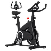 Bicicletta da fitness ¨C Minimal ¨C nero, sella e manubrio regolabili, schermo LCD, supporto tablet