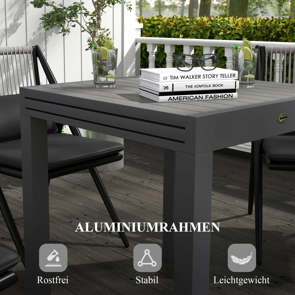 Tavolo da Giardino ¨C Minimal ¨C Grigio 162x80x75 cm
