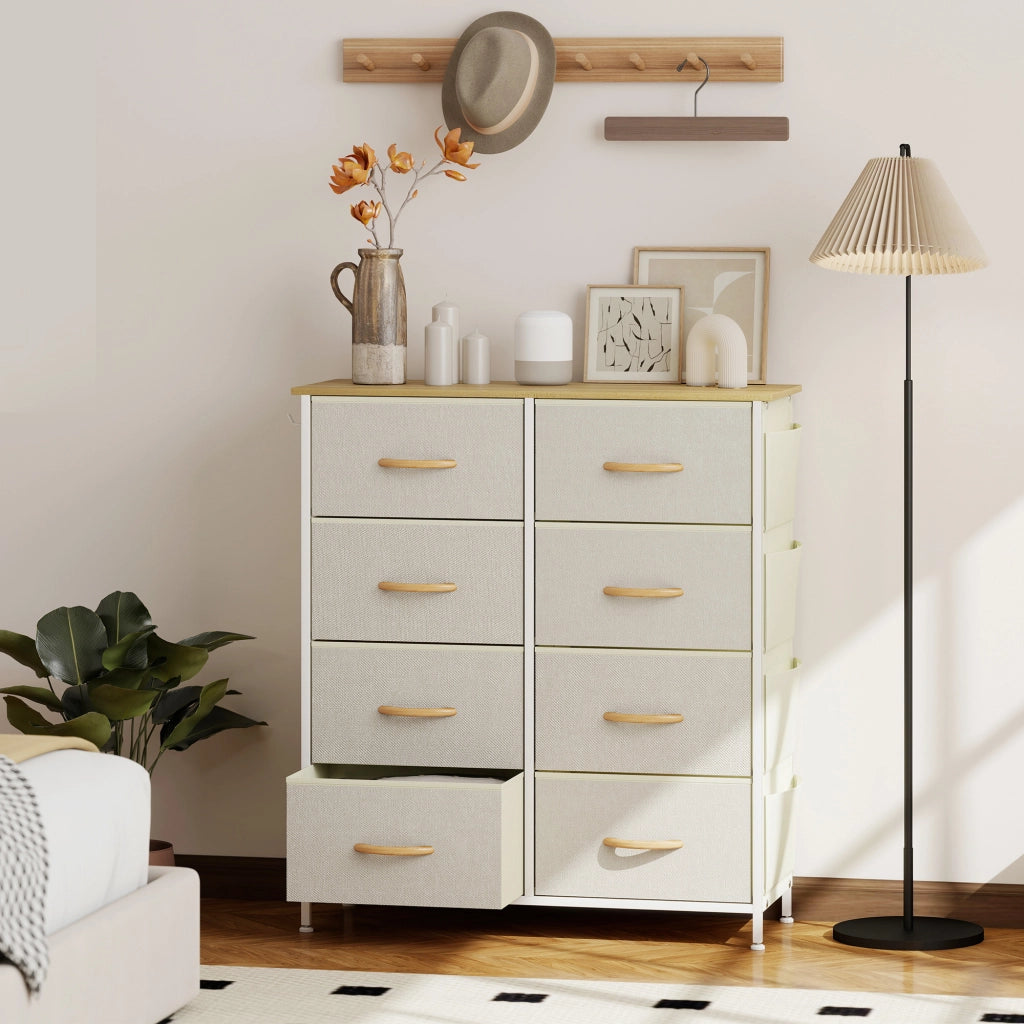 Com¨° con cassetti in tessuto ¨C Minimal ¨C 120x40x