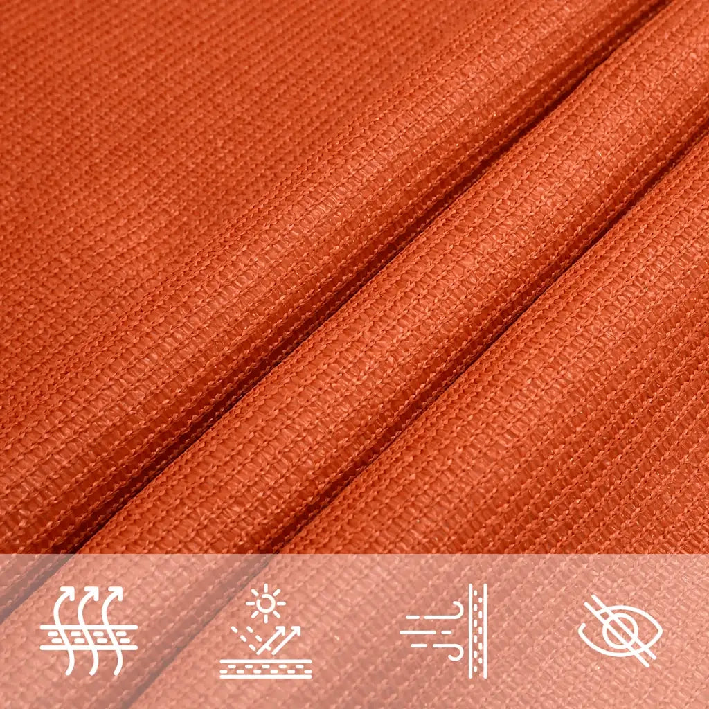 Vela Parasole | Telo Ombra | Vela da ombra 160 g/m2 Arancione 3x3x4,2 m in HDPE