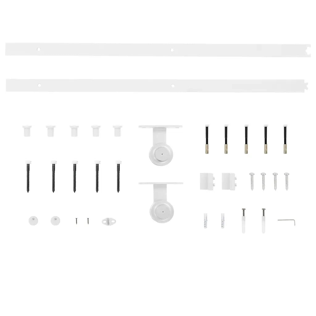 Kit Accessori per Porta Scorrevole 183 cm in Acciaio Bianco 151705