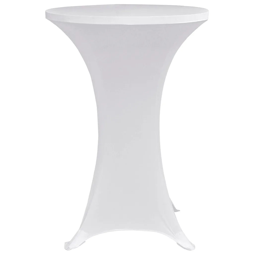 Coperture Verticali per Tavolo 4 pz Ø60 cm Bianco Elastico 279068