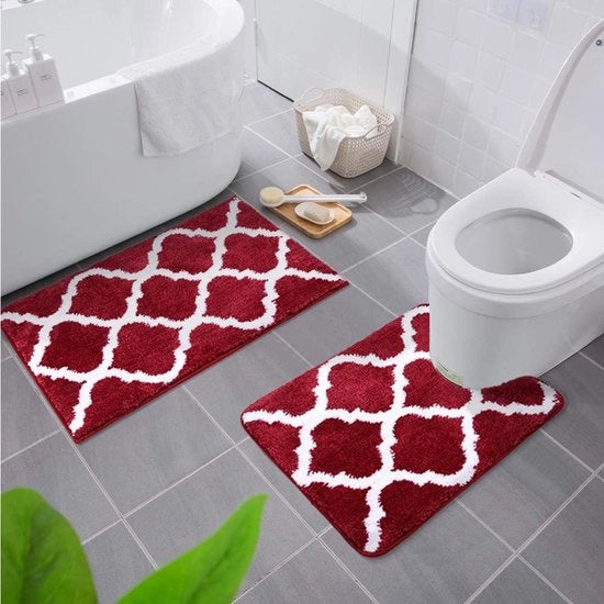 Pavimento antiscivolo per doccia - Accessorio bagno 50x80cm+50x60cm con foro WC