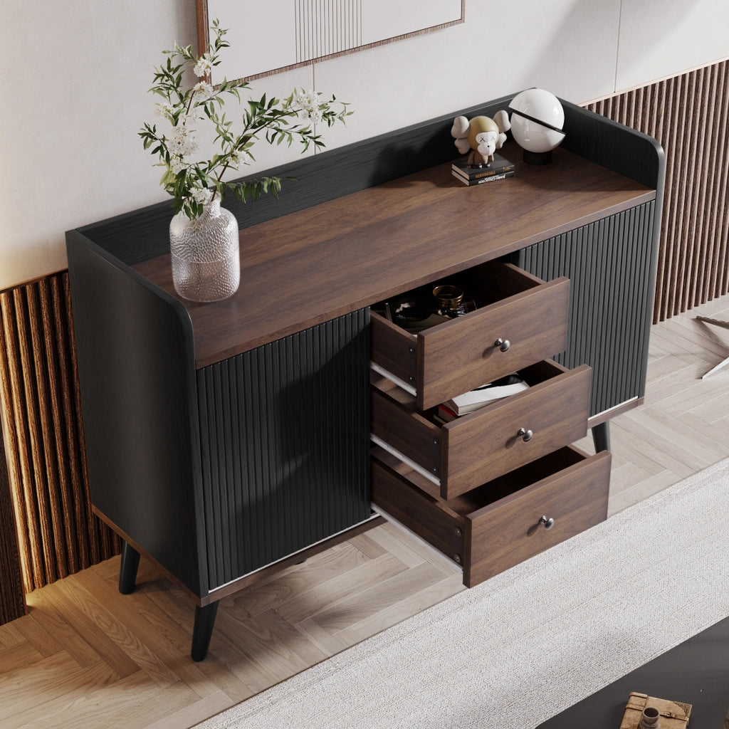 Credenza 3 Cassetti Legno ¨C MINIMAL ¨C Soggiorno Camera 117,5x40x80 cm