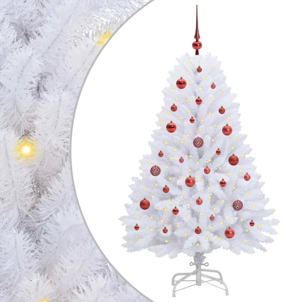 Albero di Natale Artificiale con Rami Pieghevoli Bianco 150 cm 3426585