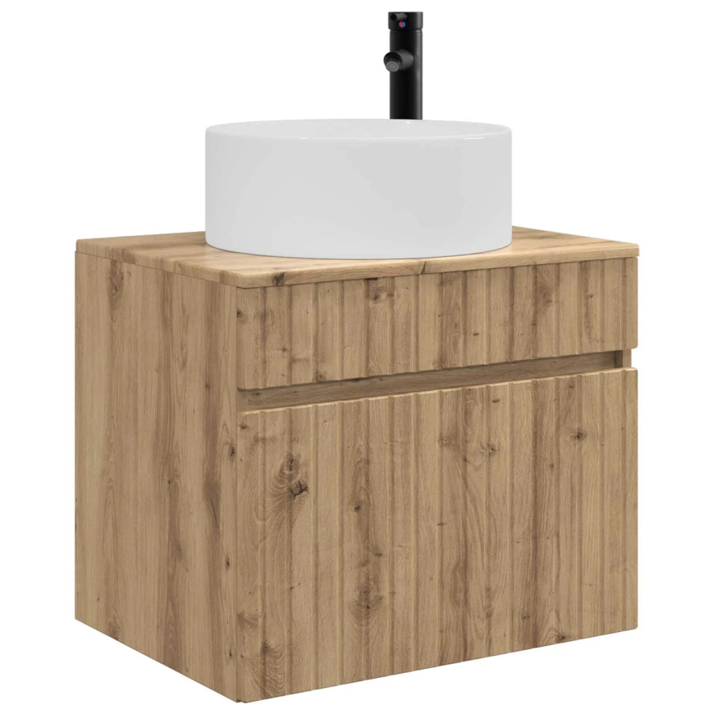 Mobiletto da Bagno a Muro Rovere Artigianale 59 x 44,5 x 50 cm 890641