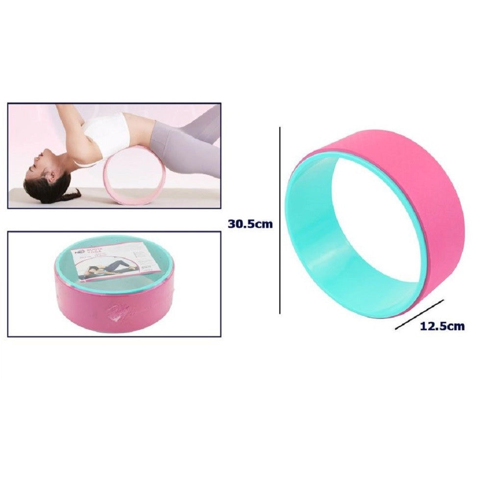 Trade Shop - Ruota Cerchio Per Stretching Sostegno Yoga Backbends Ponte Pose Danza Ginnastica -